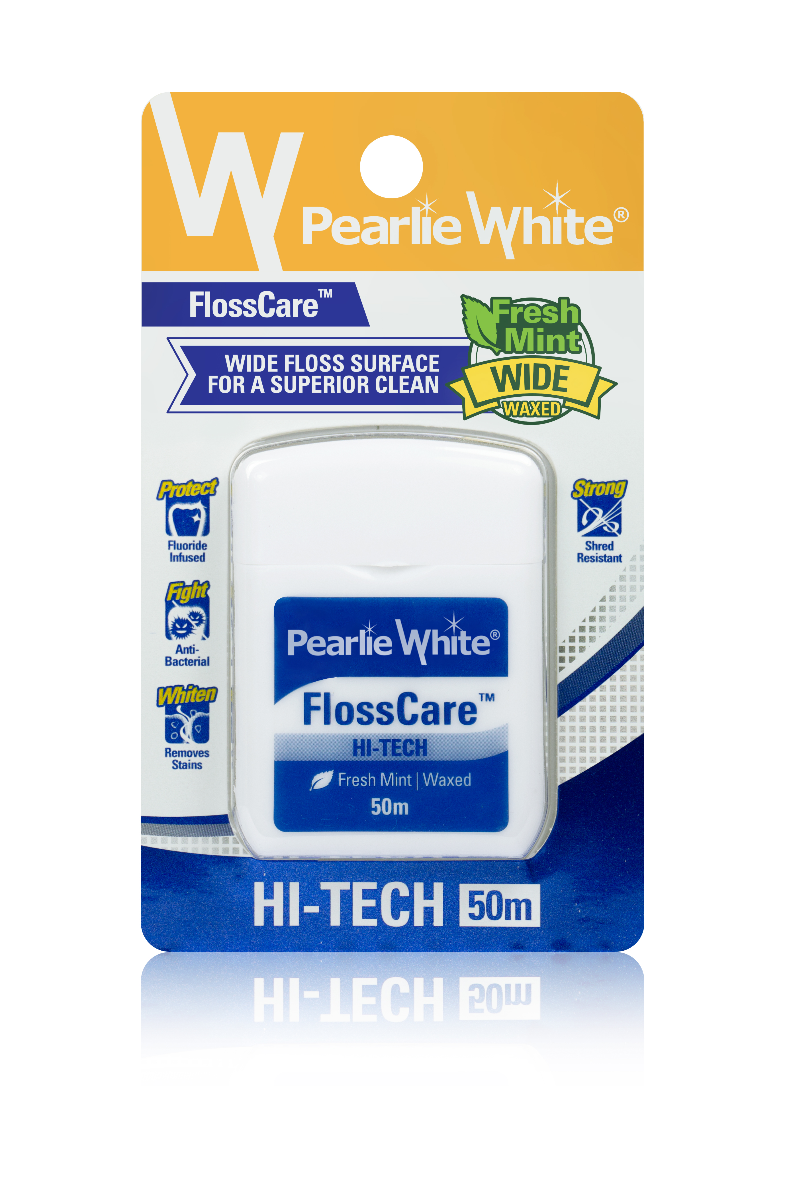 Pearlie White Hi-Tech Floss Mint 50m | National Skin Centre